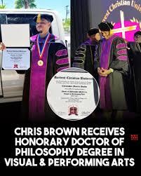 Chris Brown Receives Honorary Doctorate in the United States for His Musical Influence